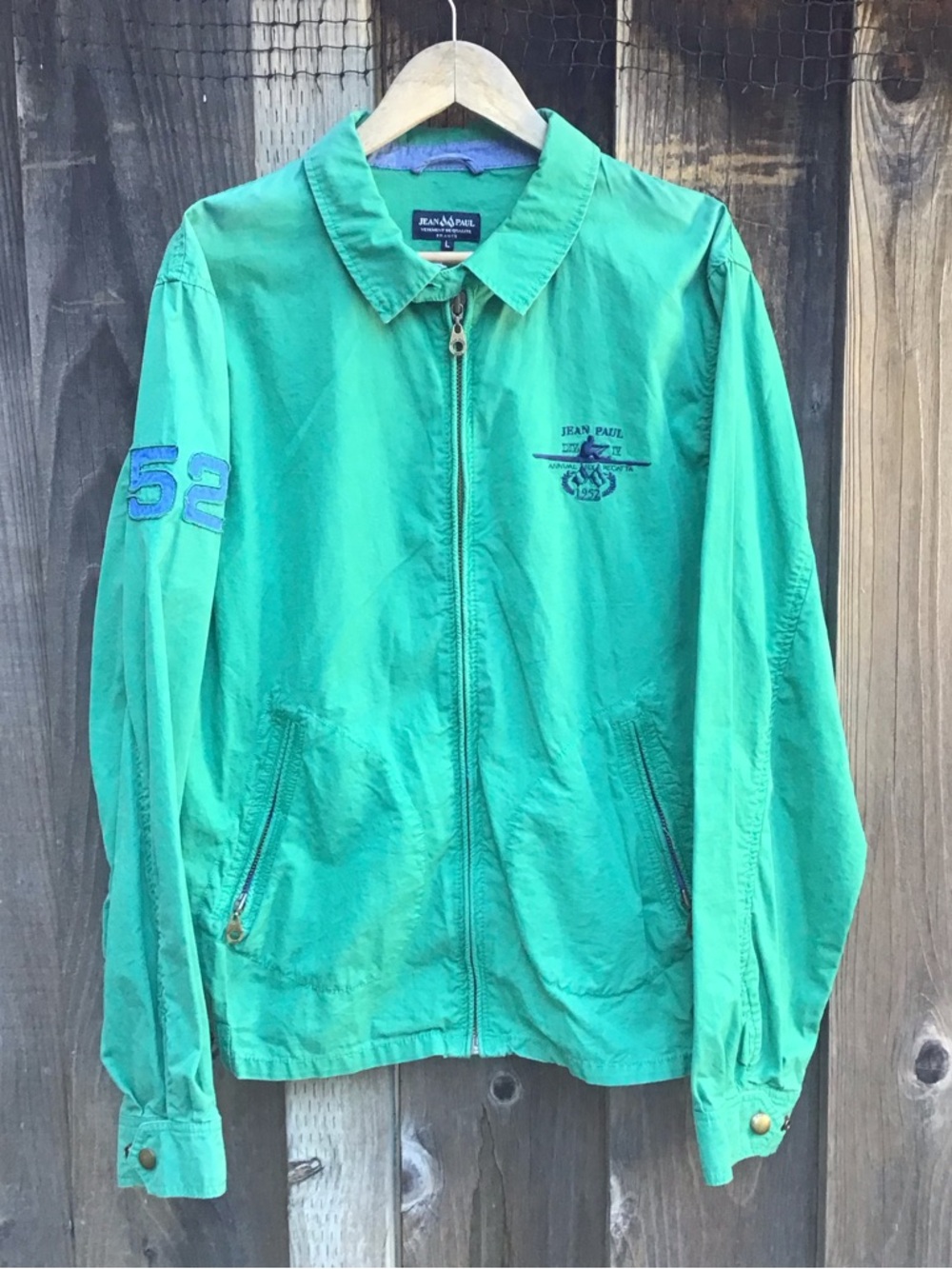 Jean Paul St Tropez Jacket Green Vintage Zip Up Lightweight Mens Large